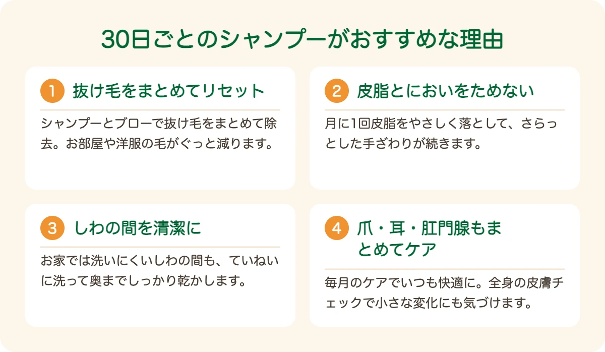 パグのトリミングを30日ごとにおすすめする理由